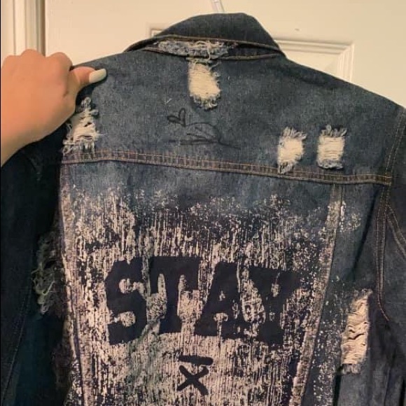 stay country Dustin Lynch signed denim jacket - Picture 1 of 2